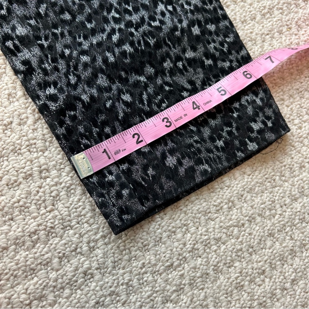 Cache Vintage Dark Leopard Print Slim Leg Slacks Pants - Picture 4 of 9